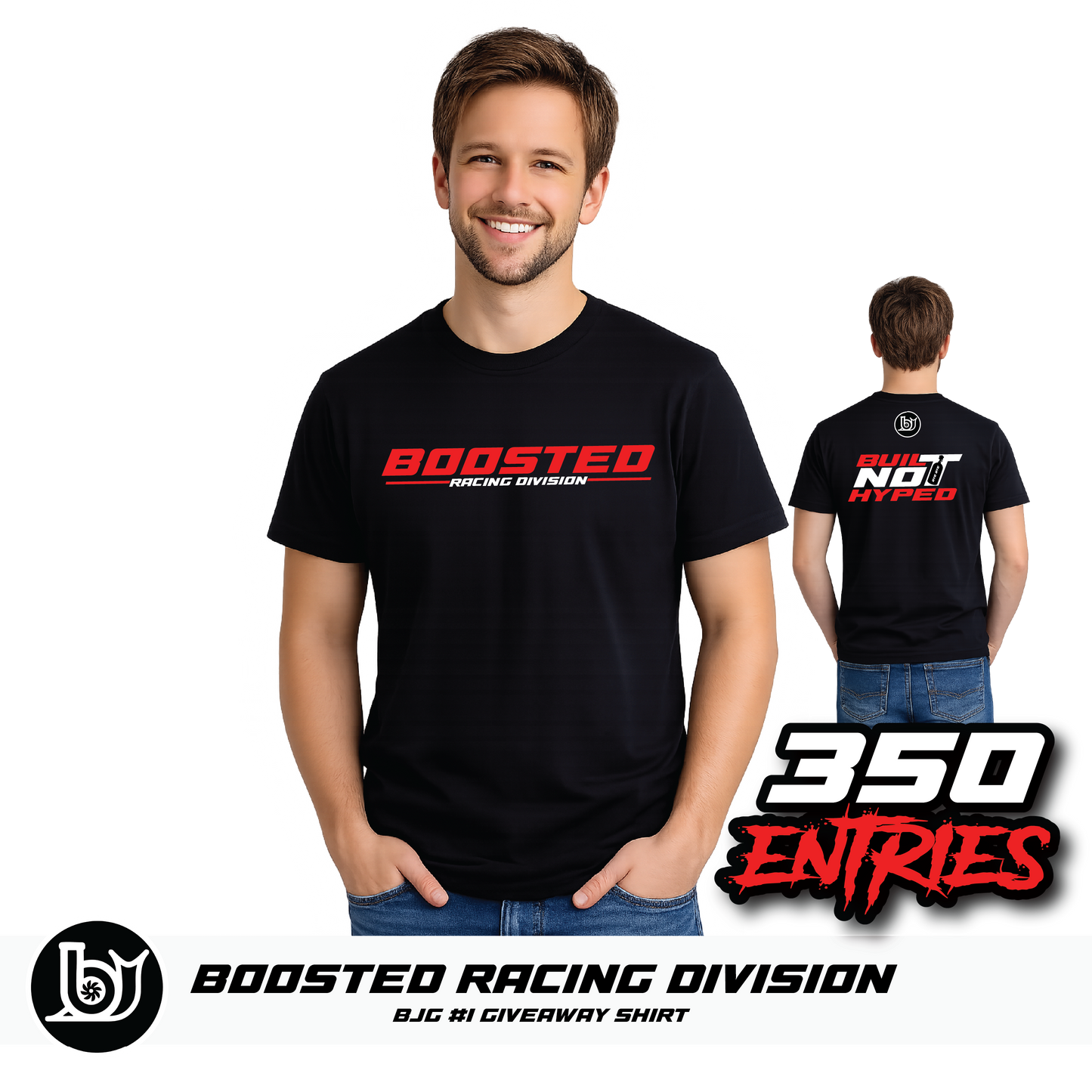 Boosted Racing 'Built Not Hyped' T-Shirt | 350 Entries