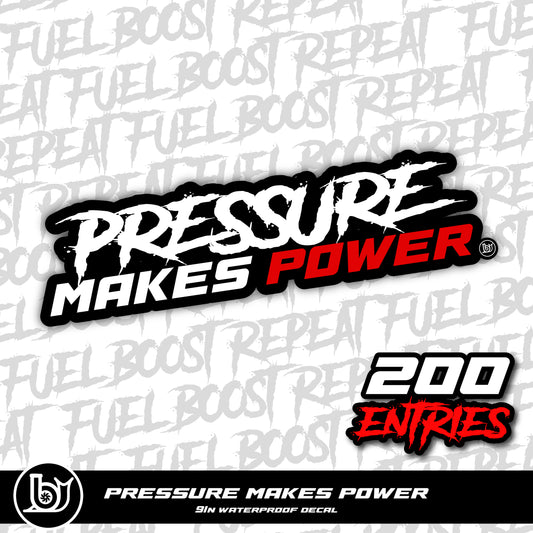 PRESSURE MAKES POWER STICKER